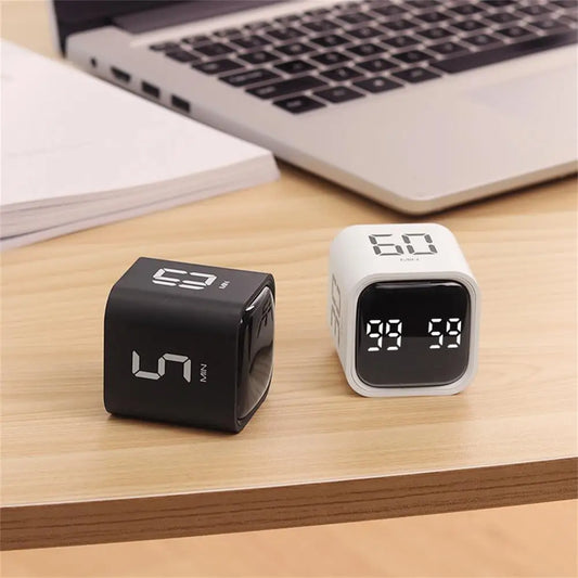 Gravity Sensor Cube Timer: LED Display, 4 Preset Modes, Dual Countdown