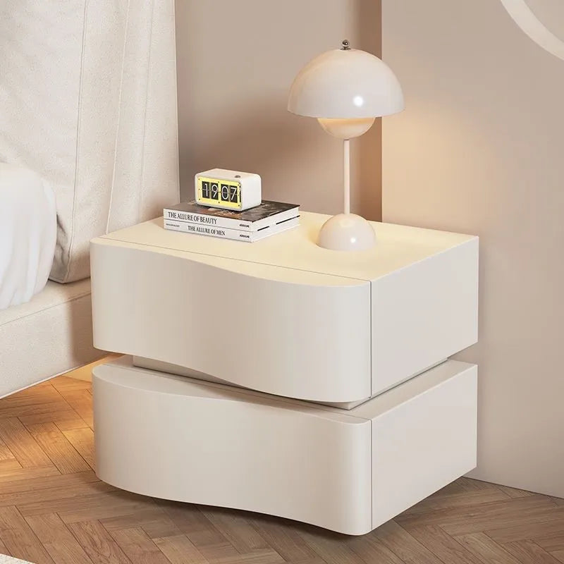 Ultra-Narrow Storage Cabinet - Modern Bedside Table with Drawers, Ideal for Bedroom or Small Spaces