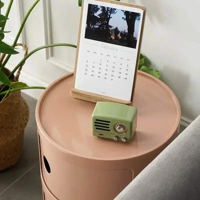 Multi-layer Bedside Table - Modern Plastic Storage Cabinet with Drawers, Ideal for Bedroom or Living Room